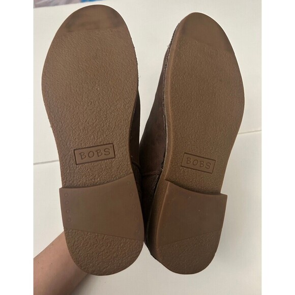 Bobs from Skechers Women Ankle Boots Memory Foam Booties side zip W7 Brown - Picture 7 of 7